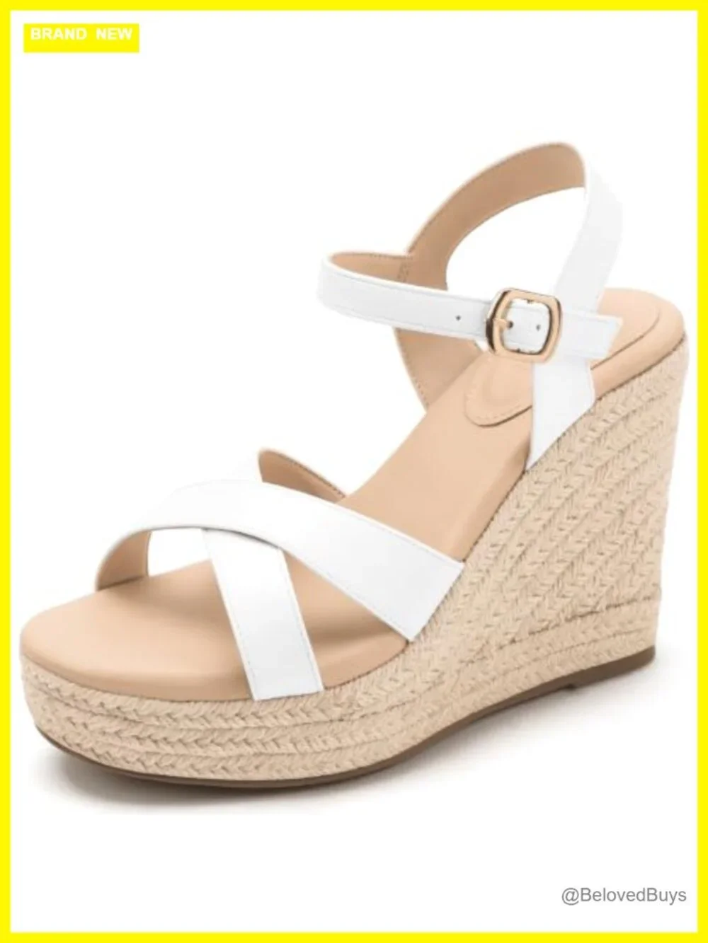 Espadrille Platform Wedge Sandals, Ankle Strap, Open Toe, Comfortable Summer